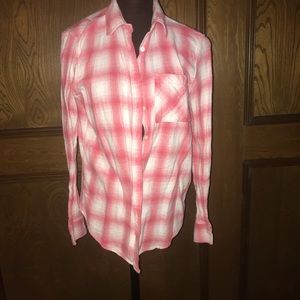 Pink plaid Button Down